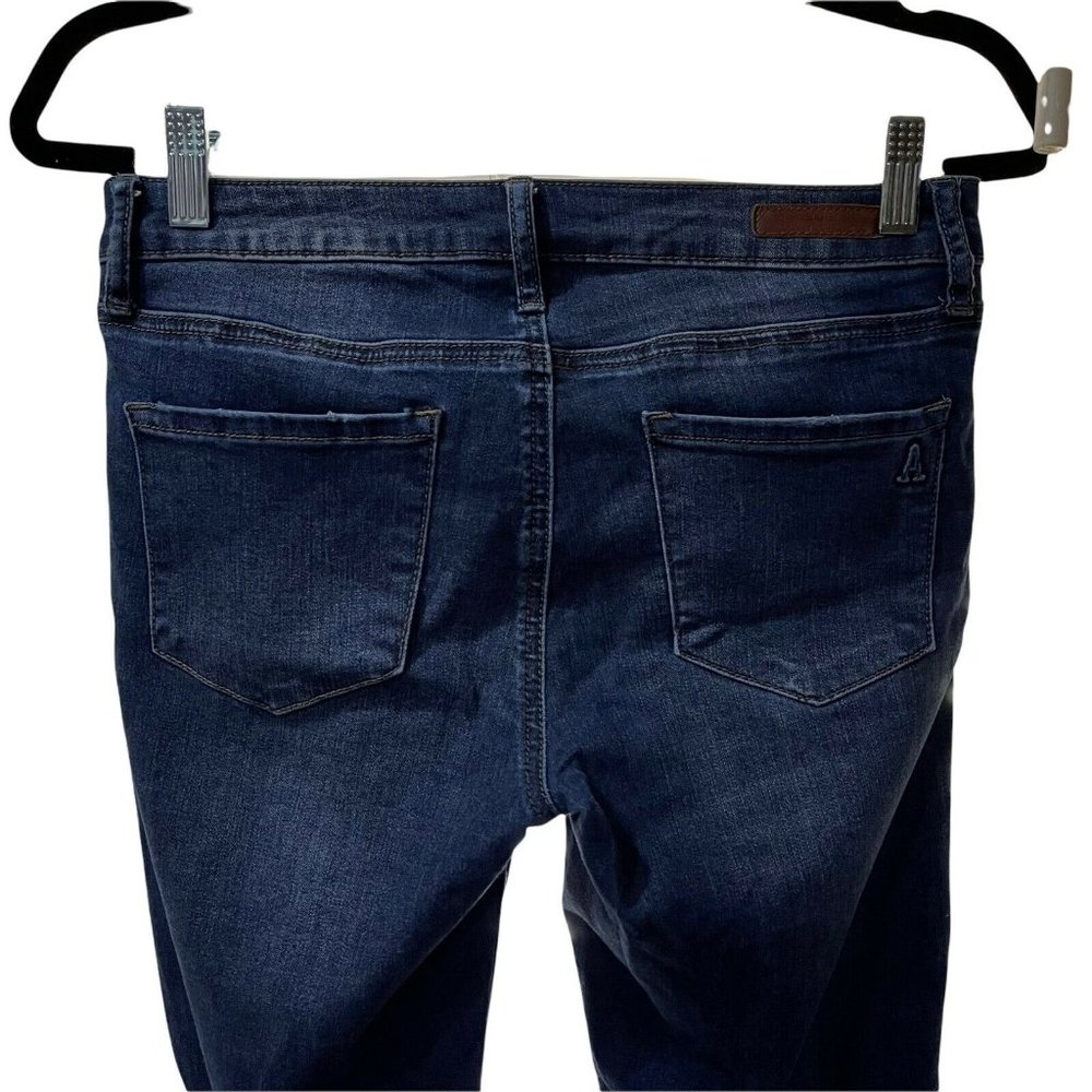 Articles of Society Providence Wash Sammy Asymmetrical Fray Hem Skinny Jeans 27 - Picture 7 of 12